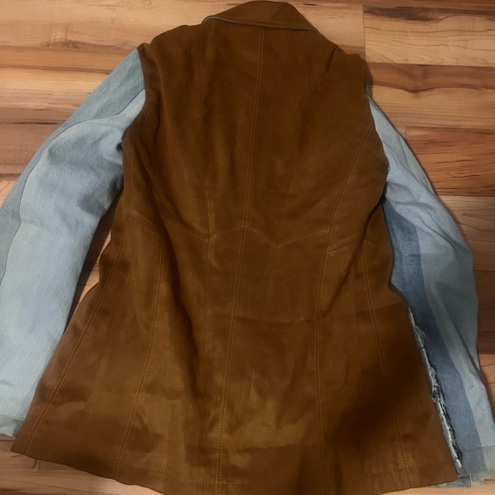 Roccobaroco Made in Italy Denim Set – Jacket & Pants – Brown – USA 8 - Picture 5 of 8